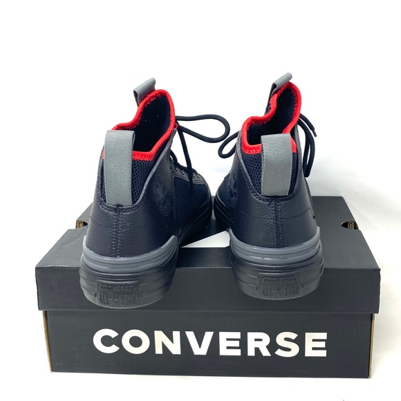 Converse Ultra Future Sport Mid Top Black Red Leather Mesh Shoes Women's A01426C - Picture 6 of 9